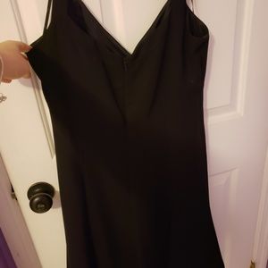 Chaps Womens Black Zip Up Dress